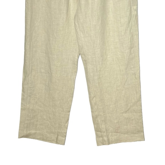 NEW American Giant Linen Pant, Elastic Waist & Pockets, Cropped, Creamy Beige, M - Picture 7 of 12